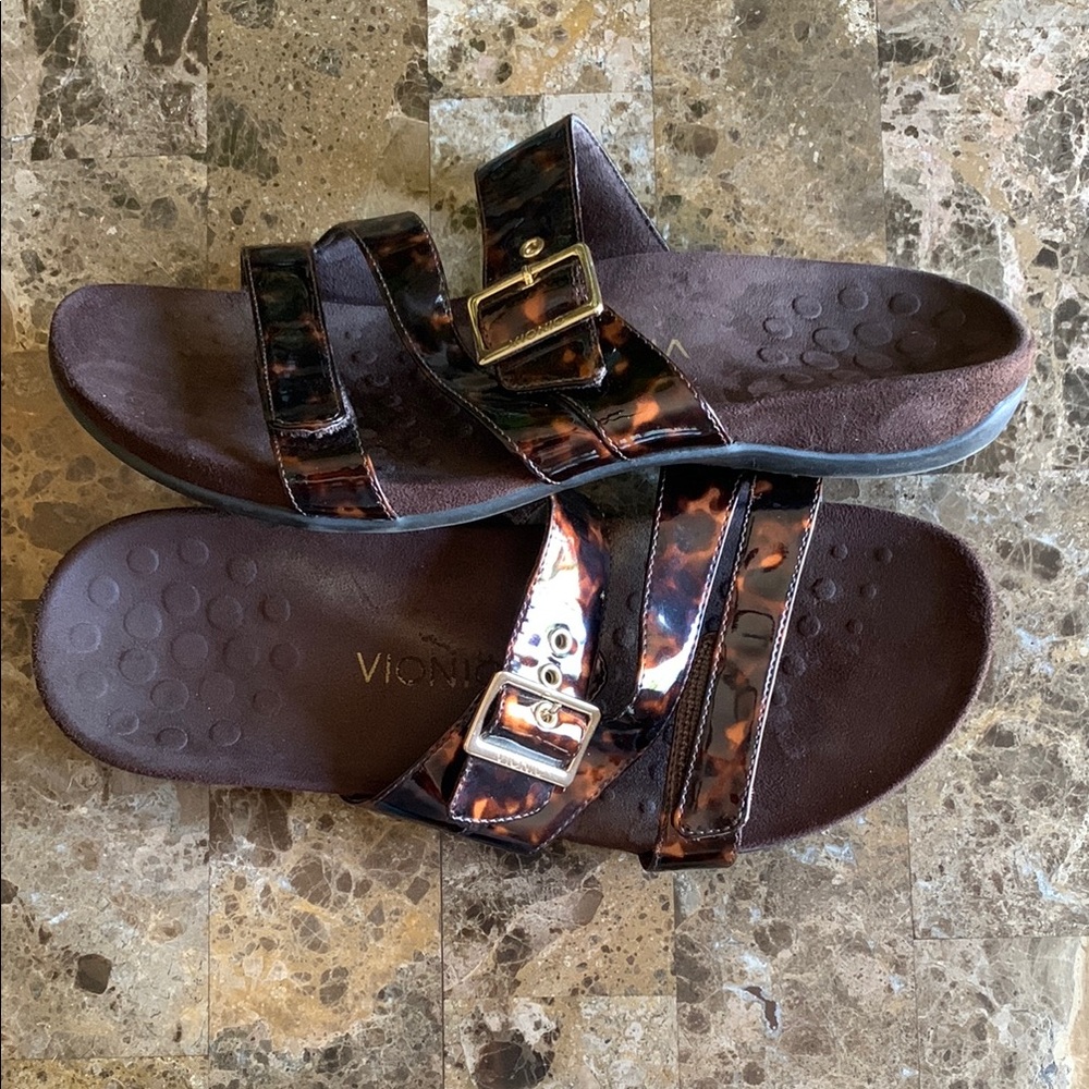 Vionic Tortoise Shell Buckle Sandals - image 5